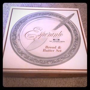 Esperanto Rogers Bro’s Bread and Butter Set